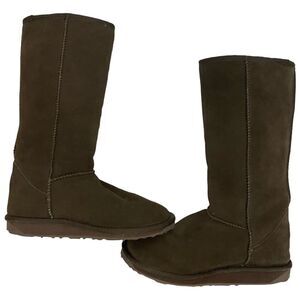 EMU Australia Suede Boots Womens Size 9 Bronte Hi Merino Wool Lined Brown Mens 8